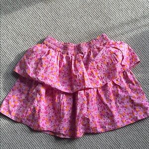 Crewcuts Pink Floral Tiered Skirt